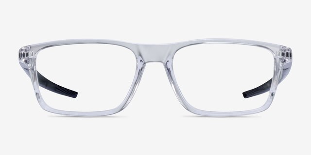 Oakley Port Bow Polished Clear PlasticEyeglass Frames from EyeBuyDirect, Front View