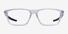 Oakley Port Bow Polished Clear PlasticEyeglass Frames from EyeBuyDirect, Front View