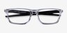 Oakley Port Bow Polished Clear PlasticEyeglass Frames from EyeBuyDirect, Closed View
