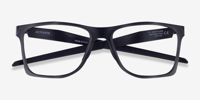 Oakley Activate Satin Black Camo PlasticEyeglass Frames from EyeBuyDirect, Closed View