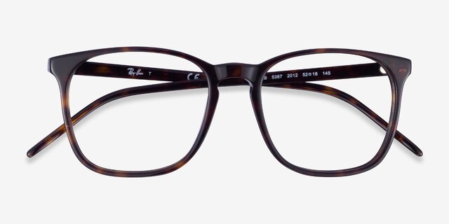 Ray-Ban RB5387 Dark Tortoise AcetateEyeglass Frames from EyeBuyDirect, Closed View