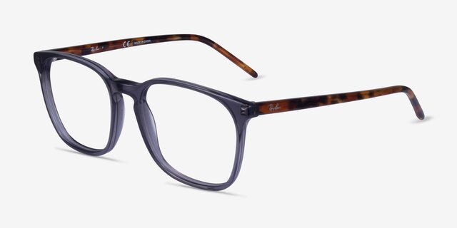 Ray-Ban RB5387 Gray AcetateEyeglass Frames from EyeBuyDirect, Angle View