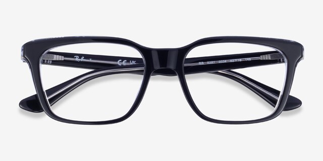 Ray-Ban RB5391 Black Clear AcetateEyeglass Frames from EyeBuyDirect, Closed View