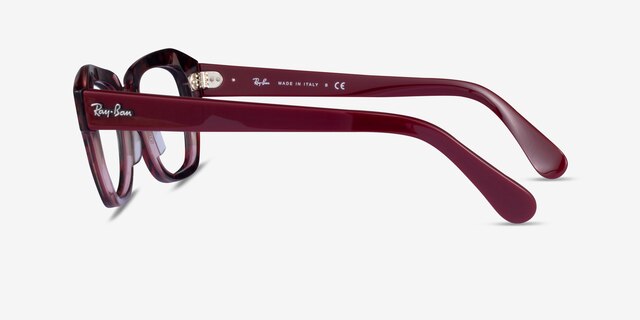 Ray-Ban RB5486 Tortoise Red AcetateEyeglass Frames from EyeBuyDirect, Side View
