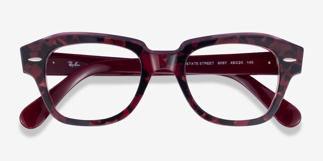 Ray-Ban RB5486 Tortoise Red AcetateEyeglass Frames from EyeBuyDirect, Closed View