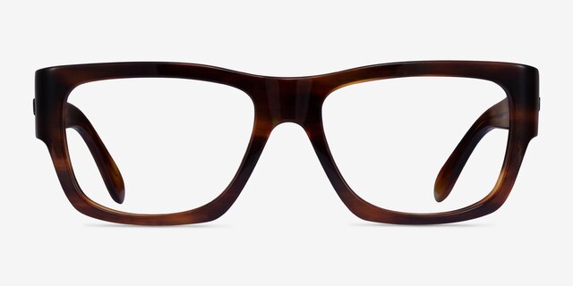 Ray-Ban Nomad Wayfarer Striped Tortoise AcetateEyeglass Frames from EyeBuyDirect, Front View