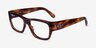 Ray-Ban Nomad Wayfarer Striped Tortoise AcetateEyeglass Frames from EyeBuyDirect, Angle View