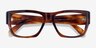 Ray-Ban Nomad Wayfarer Striped Tortoise AcetateEyeglass Frames from EyeBuyDirect, Closed View