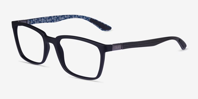 Ray-Ban RB8906 Matte Black PlasticEyeglass Frames from EyeBuyDirect, Angle View