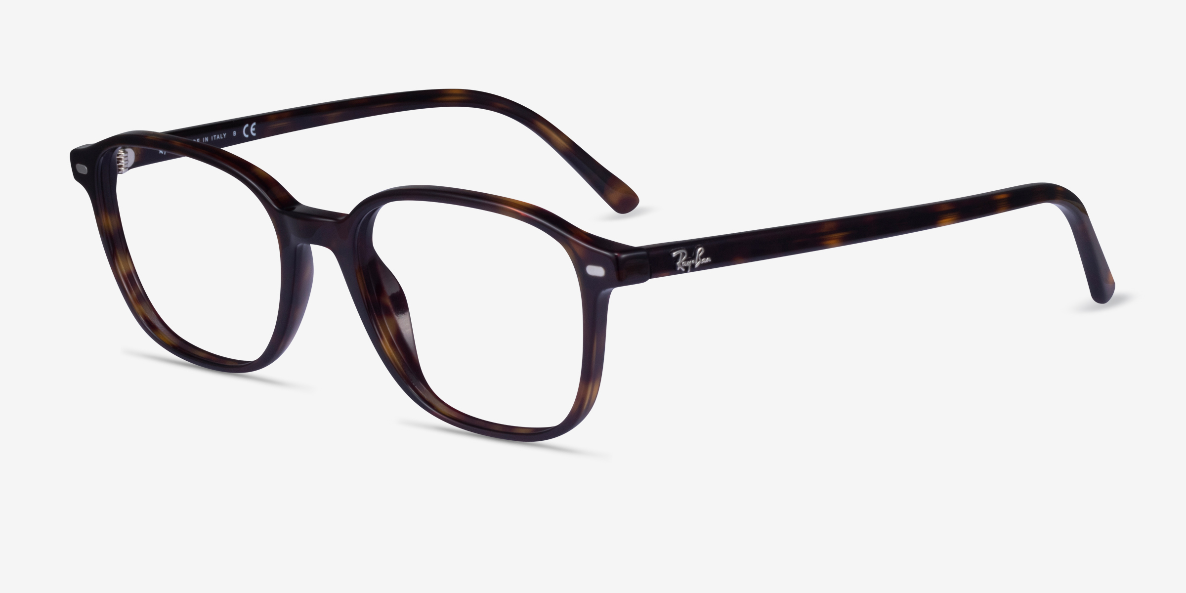 Ray-Ban RB5393 Leonard - Square Tortoise Frame Eyeglasses ...