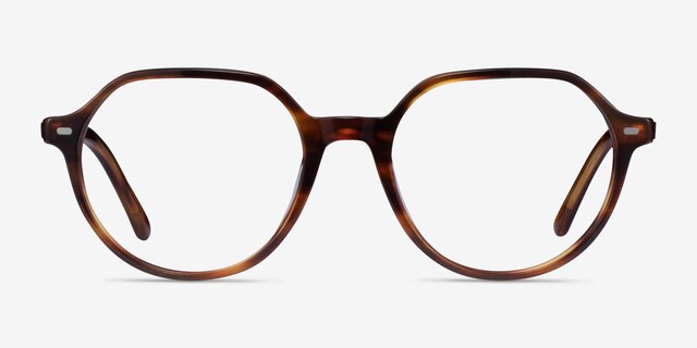 Ray-Ban RB5395 Thalia Striped AcetateEyeglass Frames from EyeBuyDirect, Front View