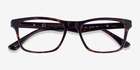 Ray-Ban RB5279 Écaille Noire Acétate Montures de lunettes de vue d'EyeBuyDirect, Vue Rapprochée