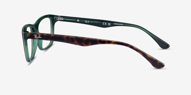 Ray-Ban RB5279 Tortoise Green AcetateEyeglass Frames from EyeBuyDirect, Side View