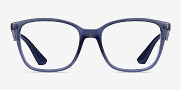Ray-Ban RB7066 - Square Transparent Violet Frame Eyeglasses | Eyebuydirect