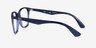 Ray-Ban RB7066 Transparent Violet PlasticEyeglass Frames from EyeBuyDirect, Side View