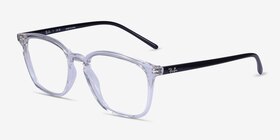 Ray-Ban RB7185 Transparent Plastique Montures de lunettes de vue d'EyeBuyDirect, Vue d'Angle
