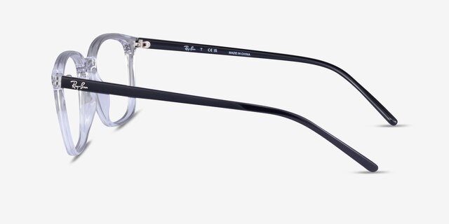Ray-Ban RB7185 Transparent PlasticEyeglass Frames from EyeBuyDirect, Side View