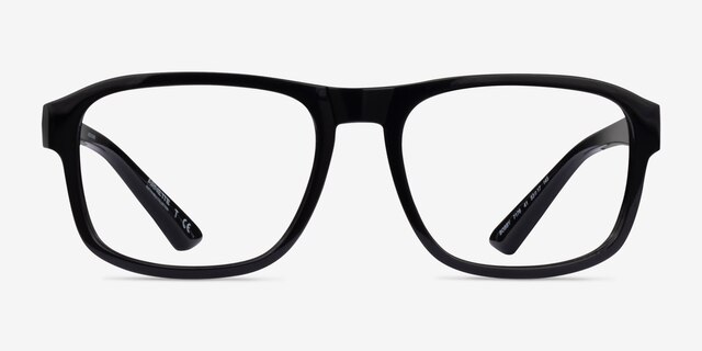 ARNETTE Bobby Shiny Black PlasticEyeglass Frames from EyeBuyDirect, Front View