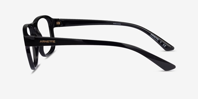 ARNETTE Bobby Shiny Black PlasticEyeglass Frames from EyeBuyDirect, Side View