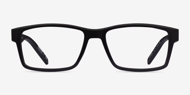 ARNETTE Leonardo Matte Black PlasticEyeglass Frames from EyeBuyDirect, Front View
