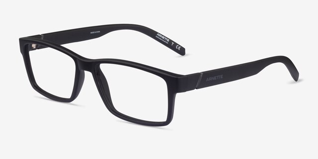 ARNETTE Leonardo Matte Black PlasticEyeglass Frames from EyeBuyDirect, Angle View