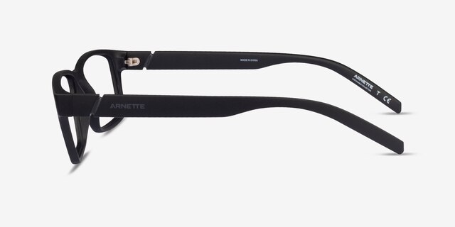 ARNETTE Leonardo Matte Black PlasticEyeglass Frames from EyeBuyDirect, Side View