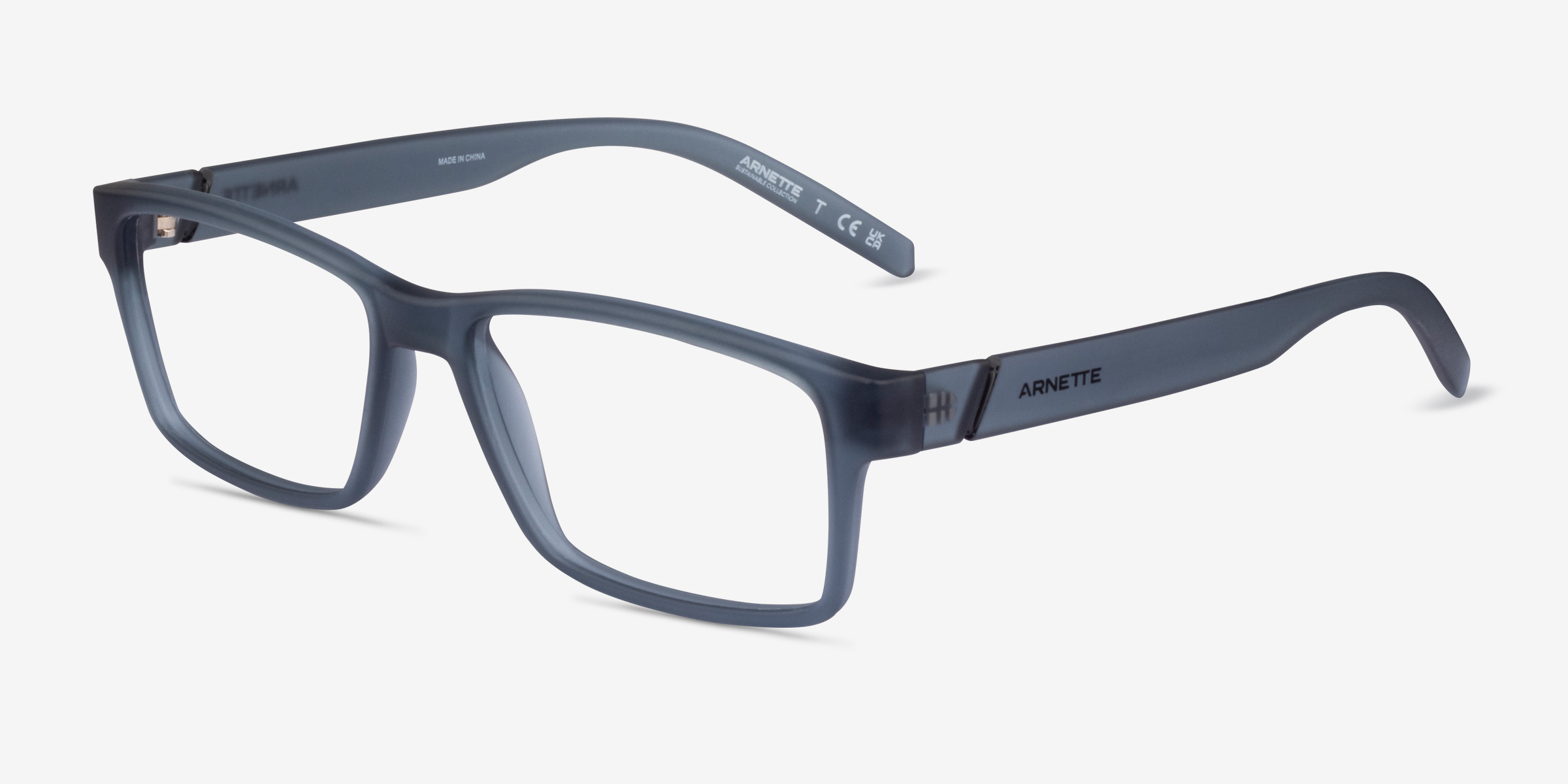 ARNETTE Leonardo - Rectangle Matte Blue Frame Eyeglasses | Eyebuydirect ...