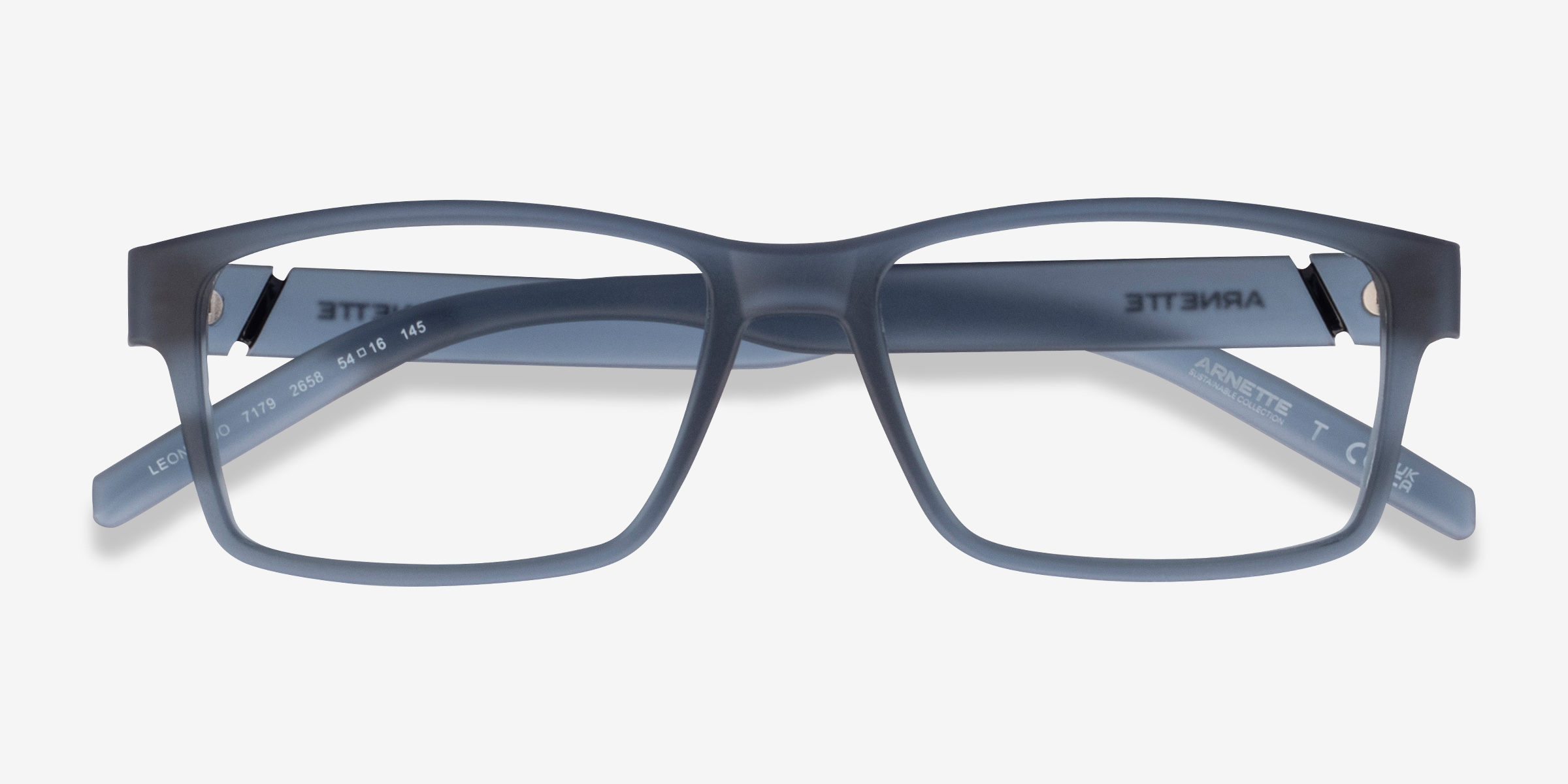Leonardo Rectangle Matte Blue Frame Eyeglasses Eyebuydirect