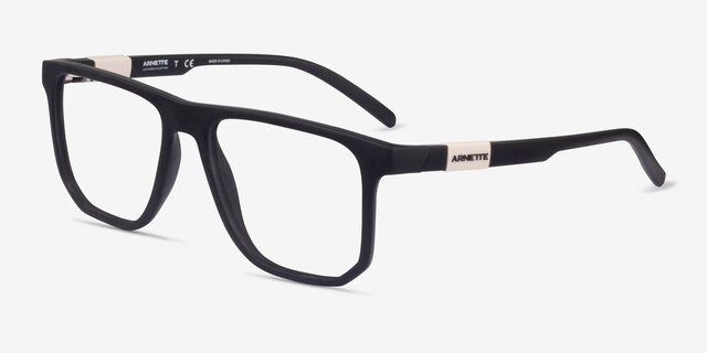 ARNETTE Spike Matte Black PlasticEyeglass Frames from EyeBuyDirect, Angle View