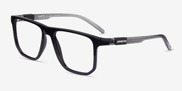 ARNETTE Spike Black PlasticEyeglass Frames from EyeBuyDirect, Angle View