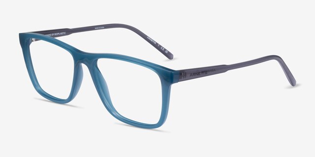 ARNETTE Big Bad Transparent Teal PlasticEyeglass Frames from EyeBuyDirect, Angle View