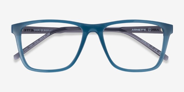 ARNETTE Big Bad Transparent Teal PlasticEyeglass Frames from EyeBuyDirect, Closed View