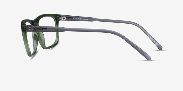 ARNETTE Roboto Transparent Military Green PlasticEyeglass Frames from EyeBuyDirect, Side View
