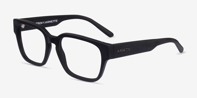 ARNETTE AN7205 Type Z Matte Black AcetateEyeglass Frames from EyeBuyDirect, Angle View