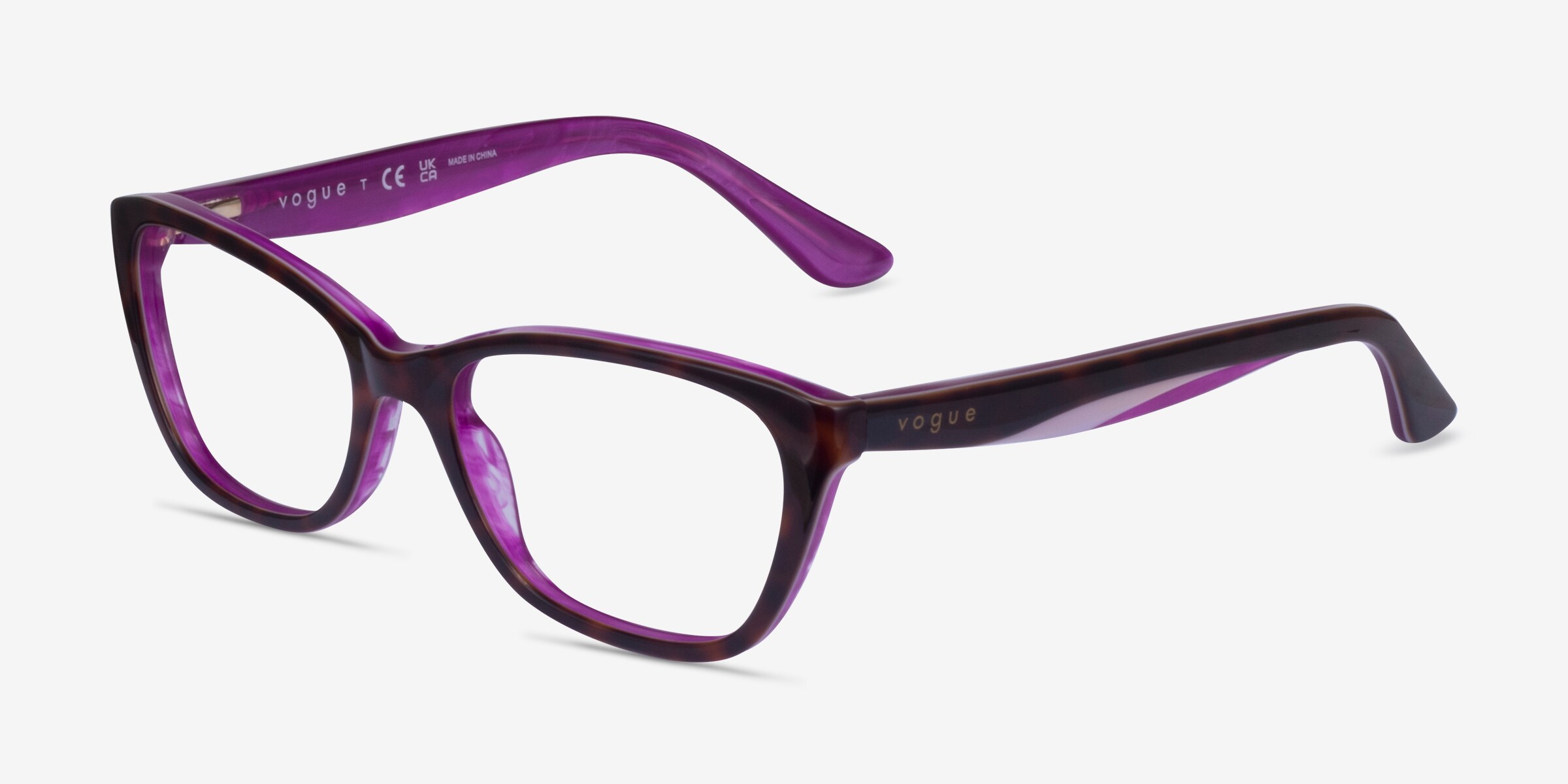 Vogue Eyewear VO2961 - Rectangle Dark Tortoise Frame Glasses For