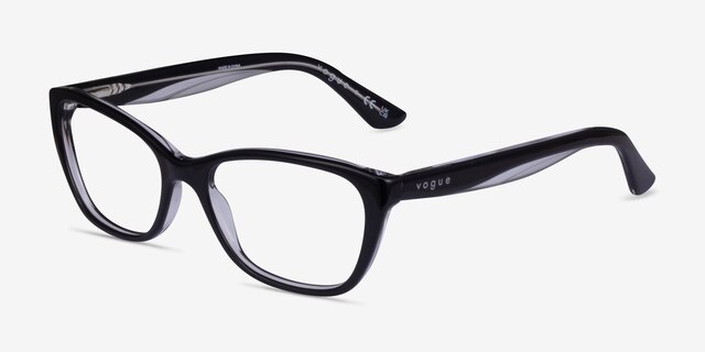 Vogue Eyewear VO2961 Black AcetateEyeglass Frames from EyeBuyDirect, Angle View