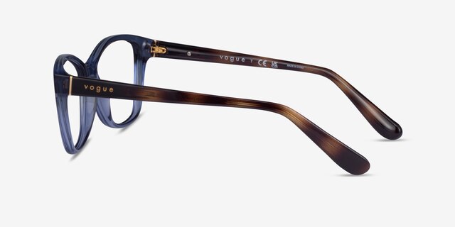 Vogue Eyewear VO2998 Transparent Blue PlasticEyeglass Frames from EyeBuyDirect, Side View