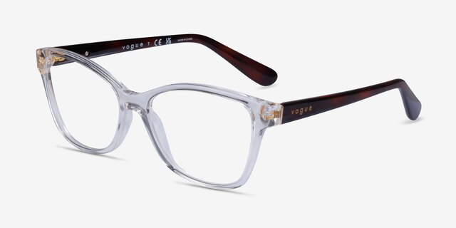 Vogue Eyewear VO2998 Transparent PlasticEyeglass Frames from EyeBuyDirect, Angle View