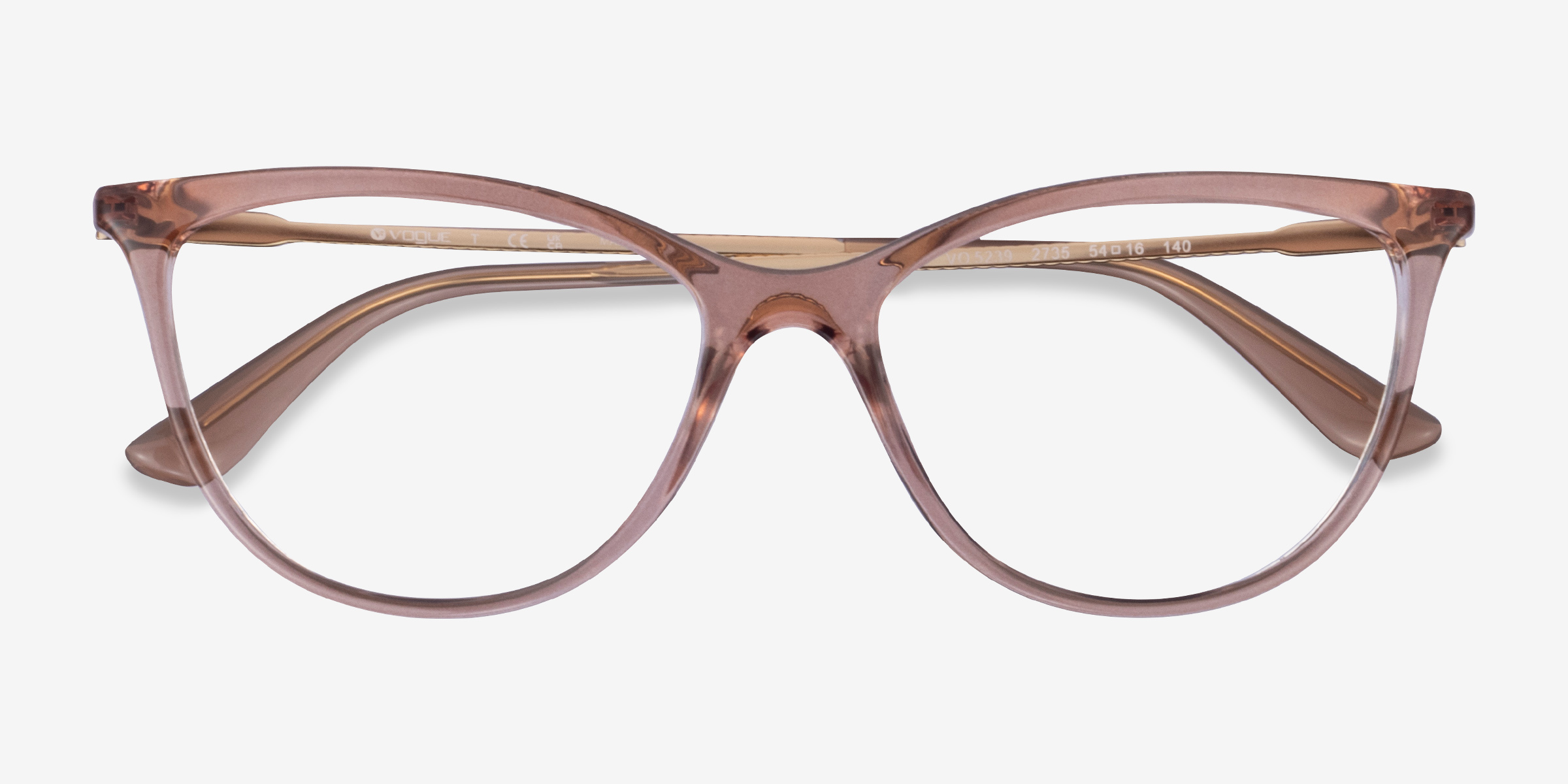 Vogue Eyewear VO5239 - Cat Eye Brown Frame Glasses For Women ...