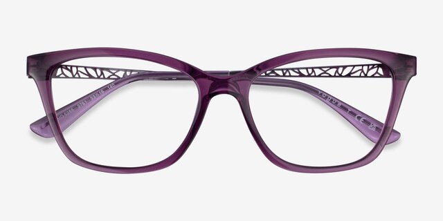Vogue Eyewear VO5285 Transparent Purple PlasticEyeglass Frames from EyeBuyDirect, Closed View
