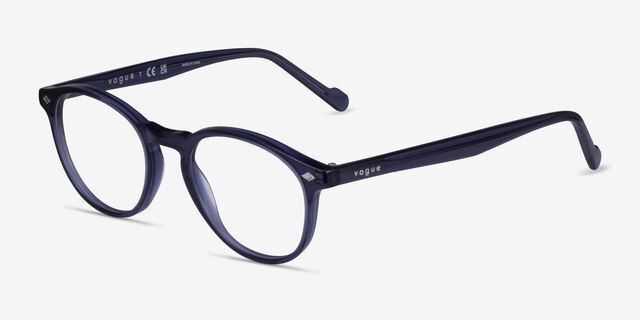 Vogue Eyewear VO5326 Transparent Blue AcetateEyeglass Frames from EyeBuyDirect, Angle View