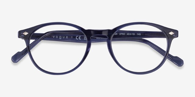 Vogue Eyewear VO5326 Transparent Blue AcetateEyeglass Frames from EyeBuyDirect, Closed View