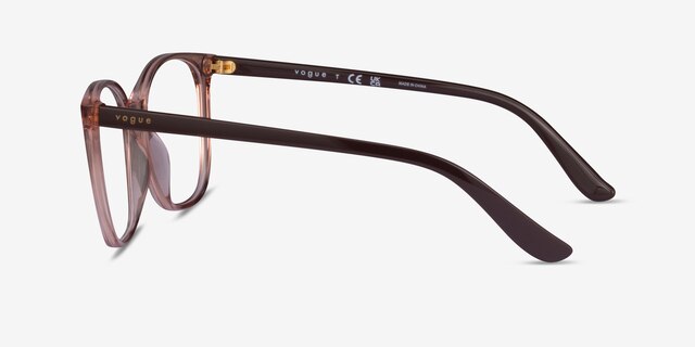 Vogue Eyewear VO5356 Transparent Beige PlasticEyeglass Frames from EyeBuyDirect, Side View