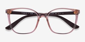 Vogue Eyewear VO5356 Transparent Beige Plastique Montures de lunettes de vue d'EyeBuyDirect, Vue Rapprochée