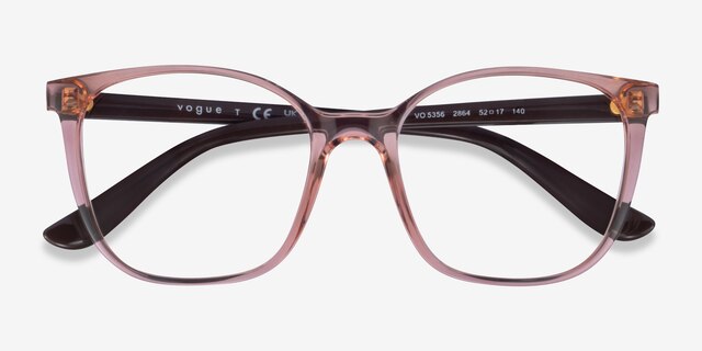 Vogue Eyewear VO5356 Transparent Beige PlasticEyeglass Frames from EyeBuyDirect, Closed View