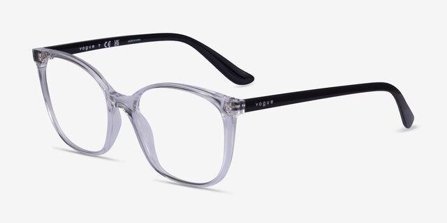 Vogue Eyewear VO5356 Transparent PlasticEyeglass Frames from EyeBuyDirect, Angle View