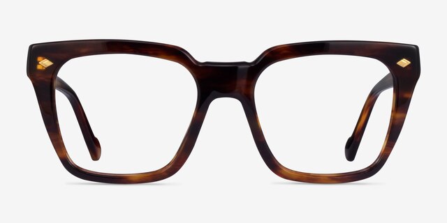 Vogue Eyewear VO5371 Striped Tortoise AcetateEyeglass Frames from EyeBuyDirect, Front View