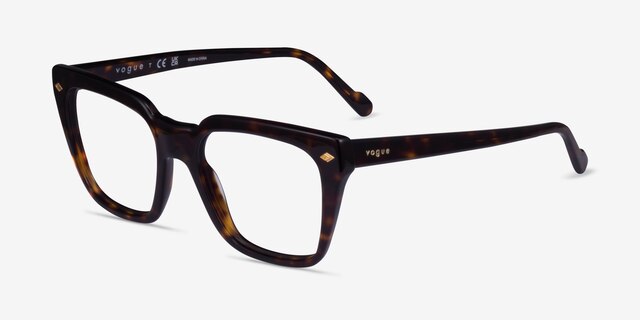 Vogue Eyewear VO5371 Dark Tortoise AcetateEyeglass Frames from EyeBuyDirect, Angle View