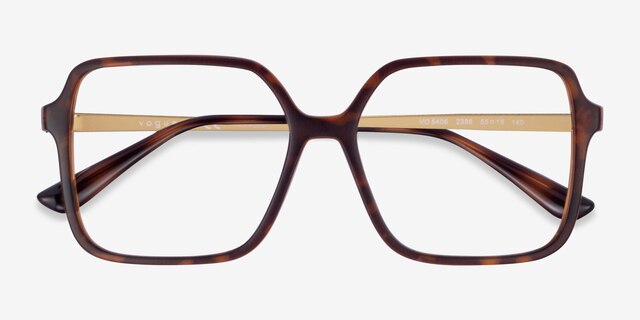 Vogue Eyewear VO5406 Tortoise PlasticEyeglass Frames from EyeBuyDirect, Closed View