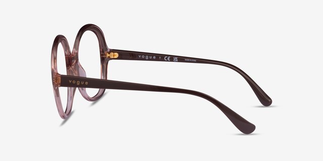 Vogue Eyewear VO5412 Transparent Pink PlasticEyeglass Frames from EyeBuyDirect, Side View